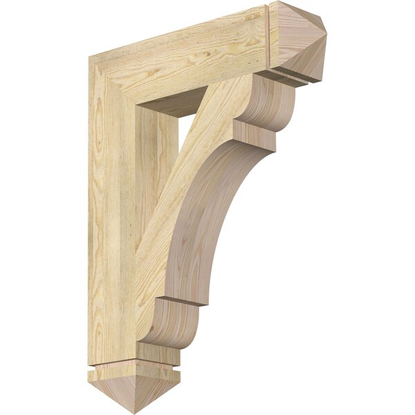 Ekena Millwork Olympic Arts & Crafts Rough Sawn Bracket, Douglas Fir, 6"W x 26"D x 34"H BKT06X26X34OLY03RDF - main